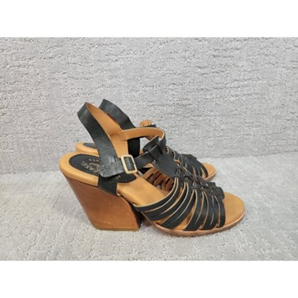 Kork Ease The Original Pepper Women's Size 10 Black Block Heel Strappy Sandals - Picture 1 of 11